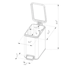 10L Stainless Slim Step Trash Can - Brightroom™ -Furniture Store GUEST 10927746 ac0a 4425 b0b7 84003a4c5262