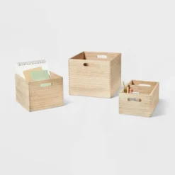 3 Compartment Light Wood Crate Natural - Brightroom™ -Furniture Store GUEST 1433e760 ccd4 4d74 8b8b fdcc848f7469