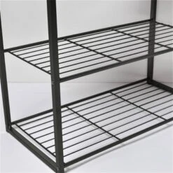 3 Tier Shoe Rack Black Metal With Natural Wood - Brightroom™ -Furniture Store GUEST 240132f8 8257 4467 82bd 34848919c42b