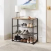 4 Tier Shoe Rack Black Metal With Natural Wood - Brightroom™ 1 4 Tier Shoe Rack Black Metal With Natural Wood - Brightroom™ -Furniture Store GUEST 3bdfbf84 9c6c 49cf 9810 7a0a400060fc