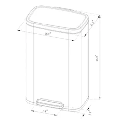 45L Rectangular Step Trash Can - Brightroom™ -Furniture Store GUEST 4a2ac669 6c4c 4843 a3d3 992611e508bc
