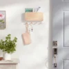 Mixed Material Mail Holder Matte White Hooks On Light Wood - Brightroom™ -Furniture Store GUEST 7315daf8 0c1f 40ea 9330 fcd5c29447fb