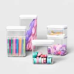 5pc Airtight Canister Set White - Brightroom™ -Furniture Store GUEST 75a906c5 1fe8 4010 80cc f98d2478457d