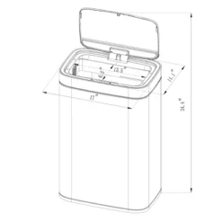 Motion Wastebasket With Liner - Brightroom™ -Furniture Store GUEST 7f75f16e 95a3 4cab a642 97207e054cc7