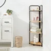 Corner Bath Wood Storage Tower Black Metal - Brightroom™ -Furniture Store GUEST 863bd422 9ebc 4ba7 80b7 59a880e230f3