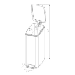 45L Slim Step Trash Can - Brightroom™ -Furniture Store GUEST 869a5ad1 0687 49c5 986b a36d11f424d8