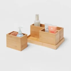 11.25" X 7" X 4.5" Modular Bamboo Vanity Organizer With Magnetic Strip - Brightroom™ -Furniture Store GUEST 98293bdb 3a57 4e34 9cc7 1a9571db3738