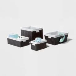 17" X 12" X 8" Large Woven Lined Basket Black - Brightroom™ -Furniture Store GUEST ac4ff65f f7b2 48fa aa42 7459f63d7c52 1