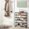 5 Tier Shoe Rack Black Metal With Natural Wood - Brightroom™ -Furniture Store GUEST af7cae0b 946e 4802 b998 c51159d751f1