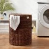 Woven Abaca Lidded Halfmoon Hamper Brown - Brightroom™ -Furniture Store GUEST b96f1499 f172 40c7 85a8 4dc73d4bb5c1