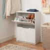 Laminate Pivot Open Shoe Cabinet White - Brightroom™ -Furniture Store GUEST c4d70cfb 7fdb 4166 a55c b11dc54ee24e