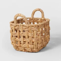 Twisted Open Checkered Weave Milk Crate Natural - Brightroom™ -Furniture Store GUEST c73b6fc8 7d7f 4276 bc5a 71780c6e1456