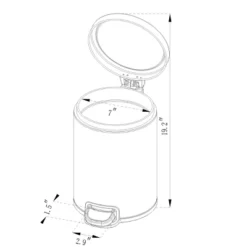 5L Round Step Trash Can - Brightroom™ -Furniture Store GUEST cfda8acd e2c2 4818 9a97 33a2d09bb5d2