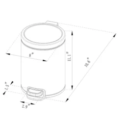 5L Round Step Trash Can - Brightroom™ -Furniture Store GUEST d3dcba62 f1b0 452a 92cc 1c11982c1b4f